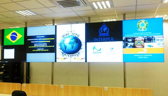 Painel Video Wall Policia Federal RJ